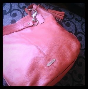 Coach "Avery" Leather Hobo Bag